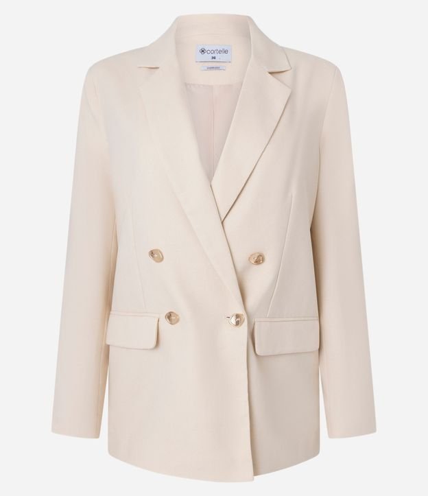 Blazer Oversized en Viscolino con Botones y Solapas 9