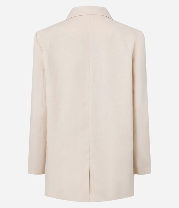 Blazer Oversized en Viscolino con Botones y Solapas 10