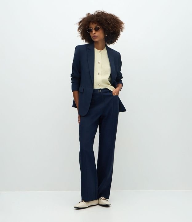 Blazer Comfort Sastre con Botón Diferenciado y Solapas