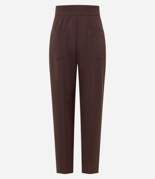 Pantalón Carrot Cintura Alta con Botón de Metal Martillado 6