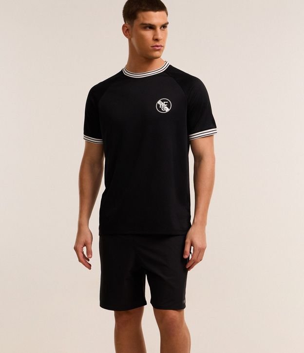 Bermuda Deportiva con Cordón Contrastante y Bolsillo 6
