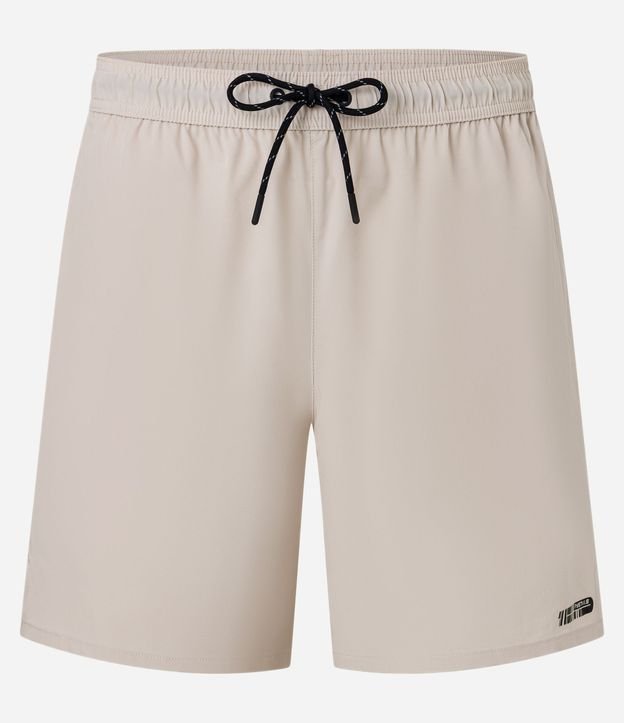 Bermuda Deportiva con Cordón Contrastante y Bolsillo 6