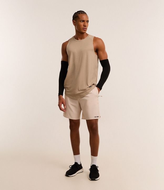 Bermuda Deportiva con Cordón Contrastante y Bolsillo