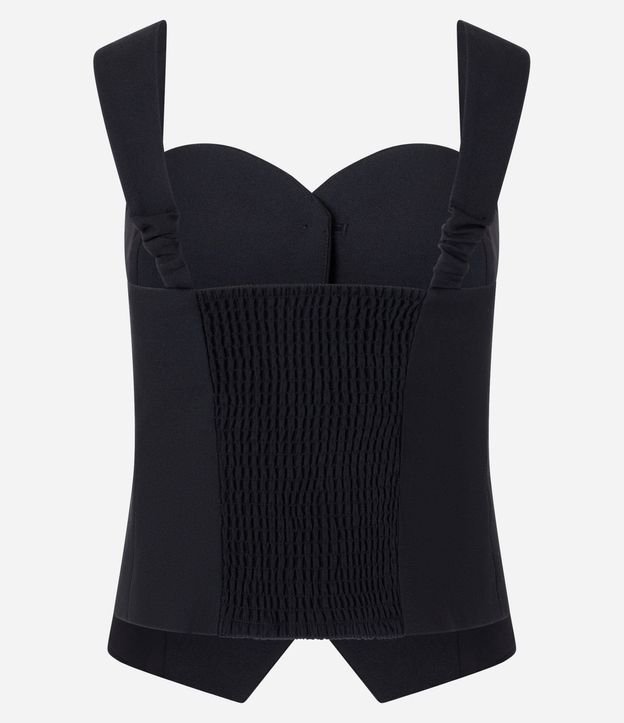 Blusa Sastrería con Escote Corazón y Botones Forrados 7