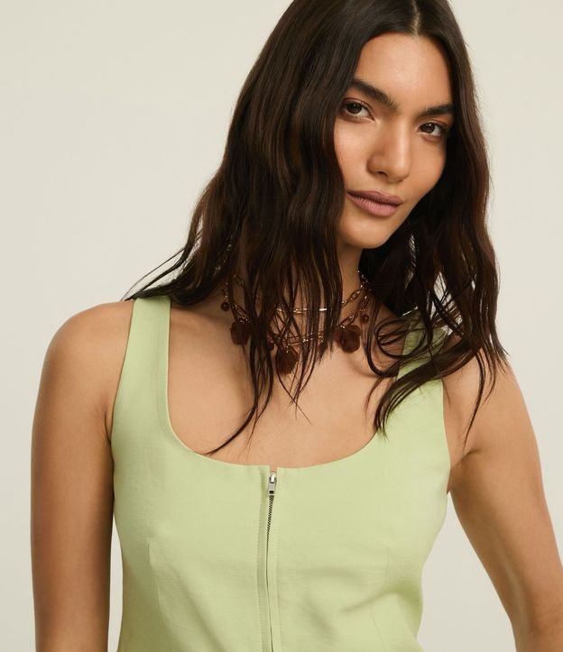 Chaleco Corset Sastrería con Escote U y Bajo V 4