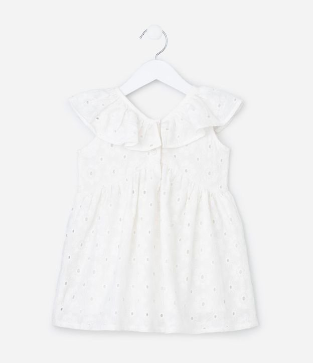 Vestido Infantil en Laise Texturizado con Volados - Talle 1 a 6 años 3