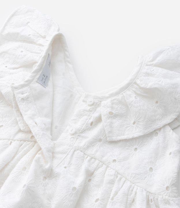 Vestido Infantil en Laise Texturizado con Volados - Talle 1 a 6 años 6
