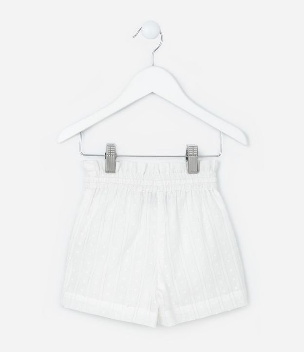 Short Infantil en Tricolina Texturizado con Lazo y Borla - Talle 1 a 6 años 4
