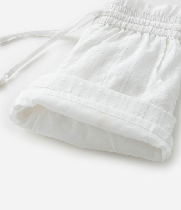 Short Infantil en Tricolina Texturizado con Lazo y Borla - Talle 1 a 6 años 6