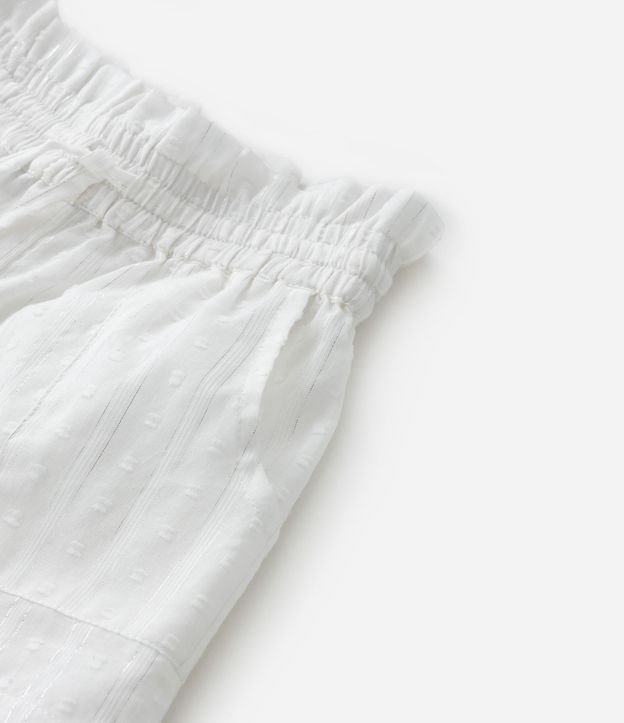 Short Infantil en Tricolina Texturizado con Lazo y Borla - Talle 1 a 6 años 8