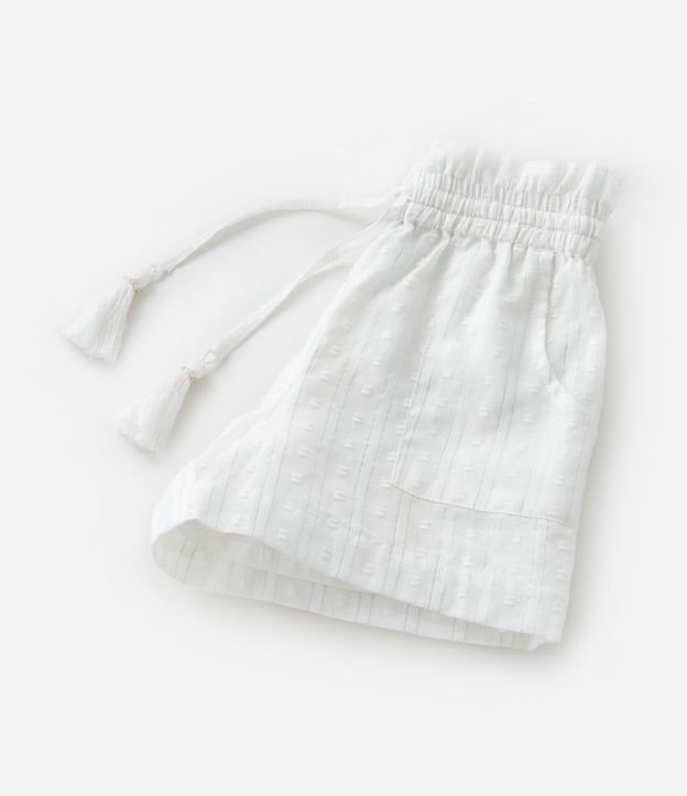 Short Infantil en Tricolina Texturizado con Lazo y Borla - Talle 1 a 6 años 9