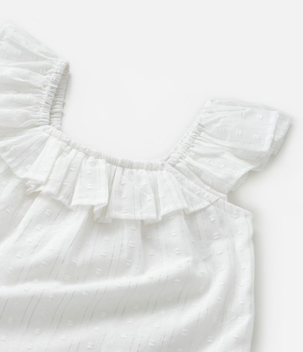 Blusa Infantil en Tricolina Texturizado con Volado - Talle 1 a 6 años 6