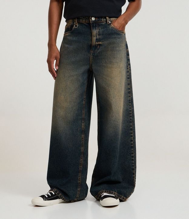 Pantalón Mega Baggy en Jeans con Argollas 4
