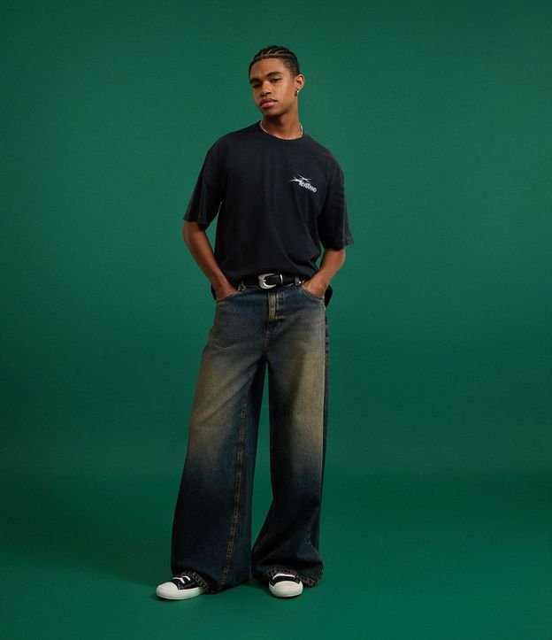 Pantalón Mega Baggy en Jeans con Argollas 6
