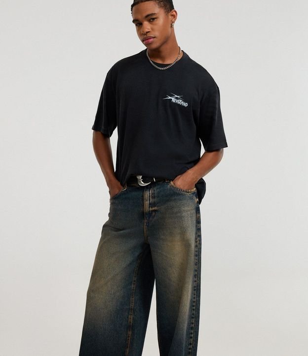 Pantalón Mega Baggy en Jeans con Argollas 8