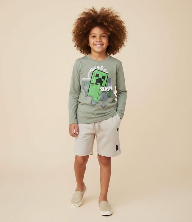 Remera Comfort Infantil con Estampa Minecraft - Talle 5 a 14 años