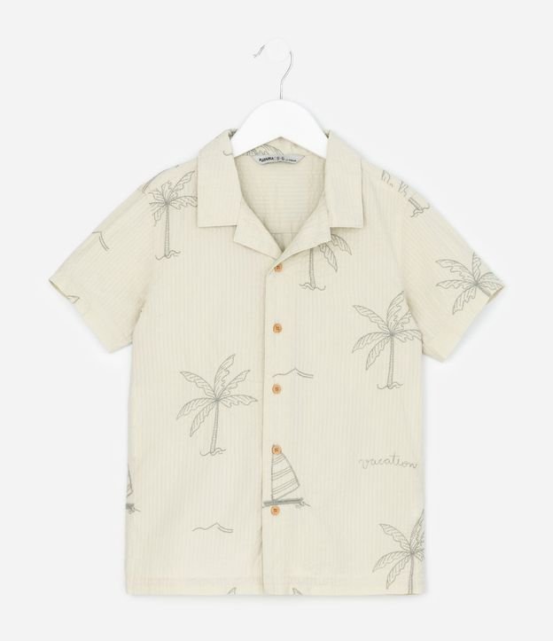 Camisa Infantil con Estampa Palmeras y Barcos - Talle 5 a 14 años 3