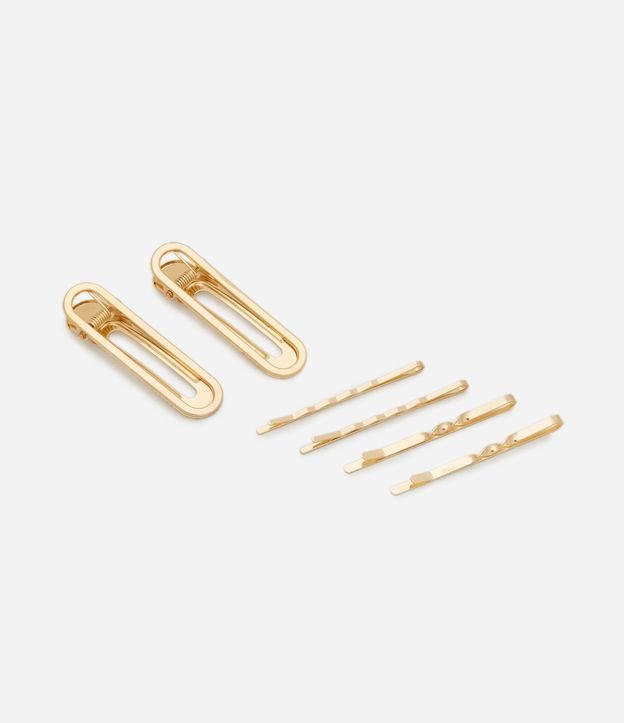 Kit 06 Pinzas para el Pelo en Metal Formatos Diversos
