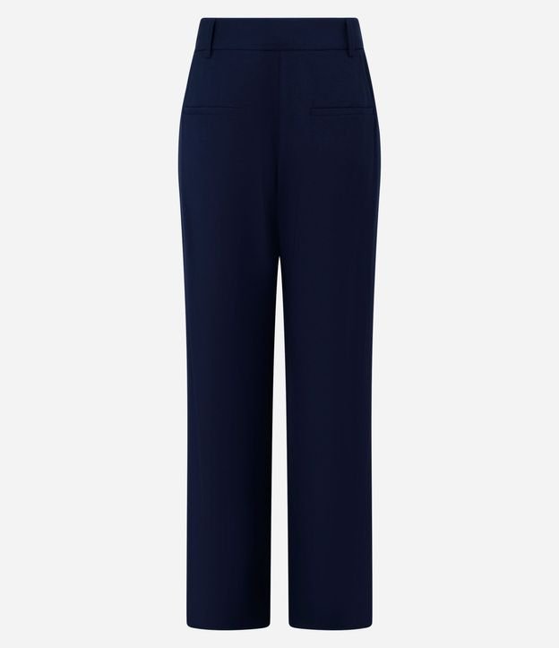 Pantalón Recto Sastrería Cintura Alta con Botón Diferenciado 4