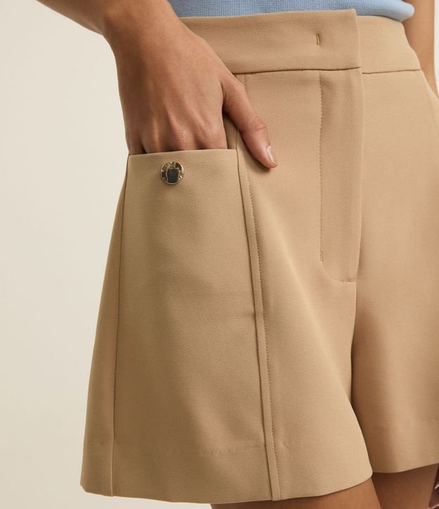 Short Sastre Cintura Alta con Bolsillos Laterales 4