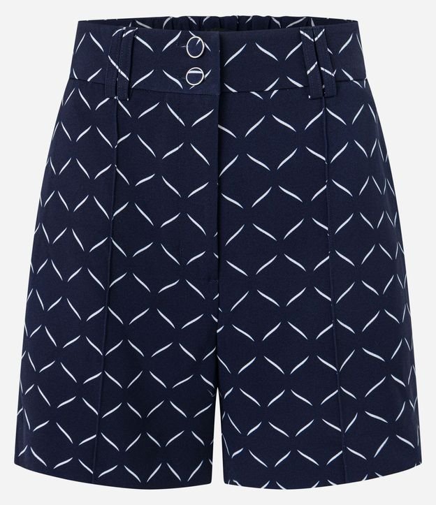 Short Recto Sastre con Botones Dobles y Estampado Geométrico 6