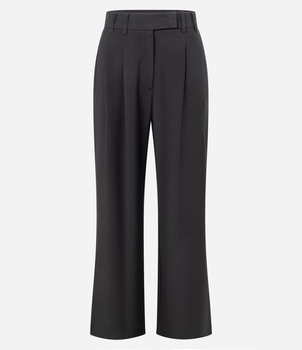 Pantalón Recto Sastrería con cintura Traspasado y Pliegues 5