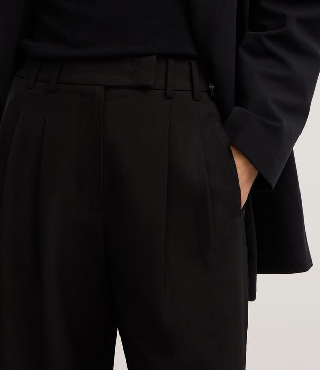Pantalón Recto Sastrería con cintura Traspasado y Pliegues 4