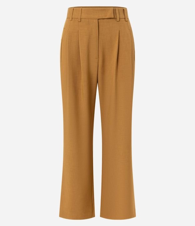 Pantalón Recto Sastrería con cintura Traspasado y Pliegues 6
