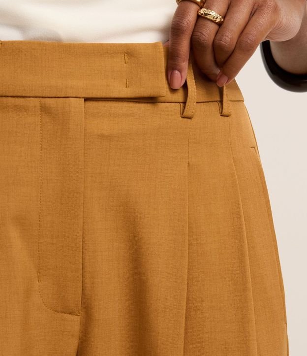 Pantalón Recto Sastrería con cintura Traspasado y Pliegues 5