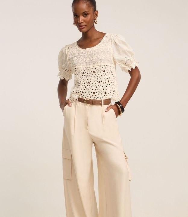 Pantalón Pantalona con Bolsillos Cargo Laterales 2