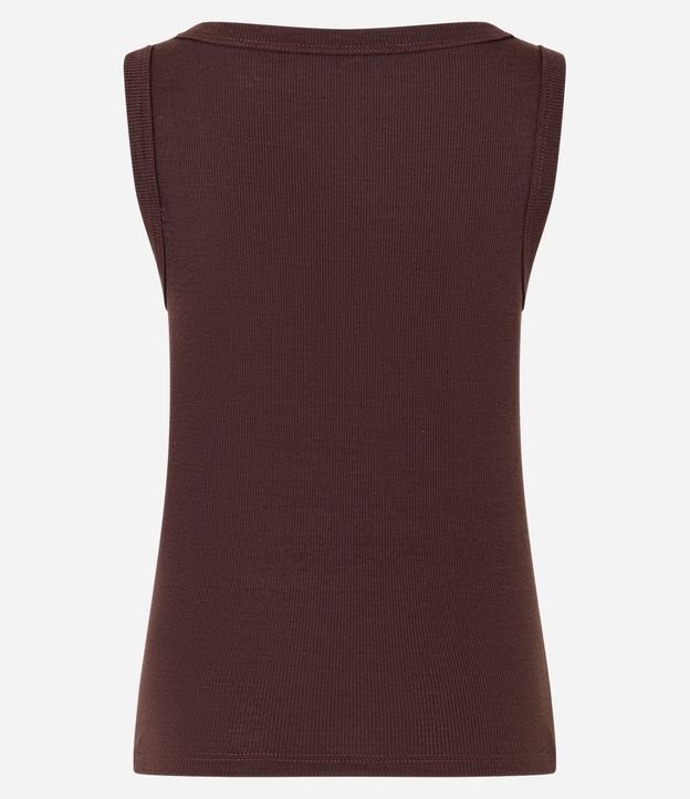 Blusa Musculosa en Rib con Media Vista de Botones 9