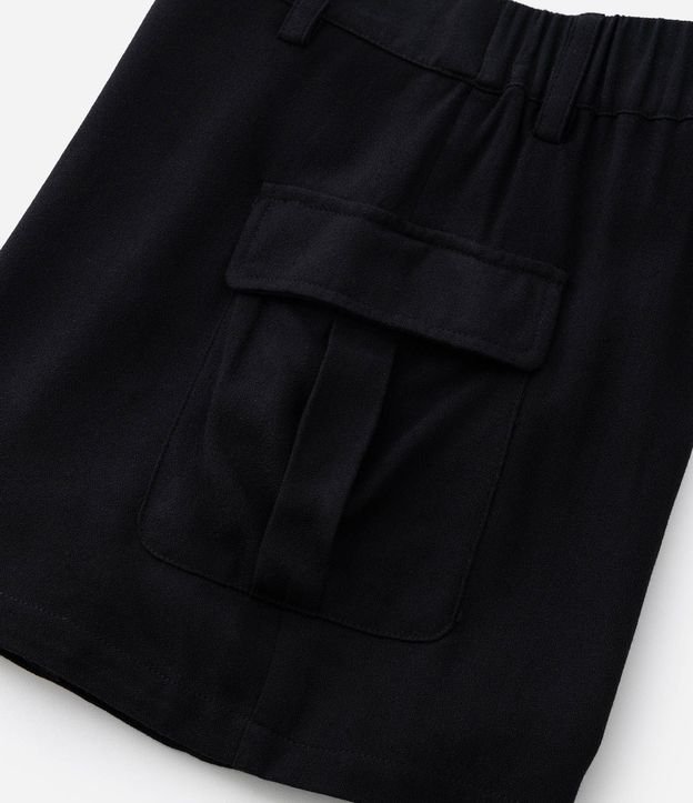 Short Infantil Reto en Viscosa Sastre con Bolsillo Cargo - Talle 5 a 14 años 5