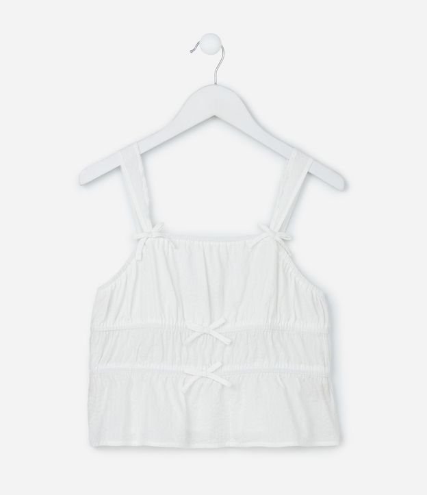 Blusa Infantil en Tricolina con Lacitos - Talle 5 a 14 años