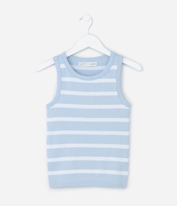 Musculosa Nadador Infantil con Estampa Rayada - Talle 5 a 14 años 2
