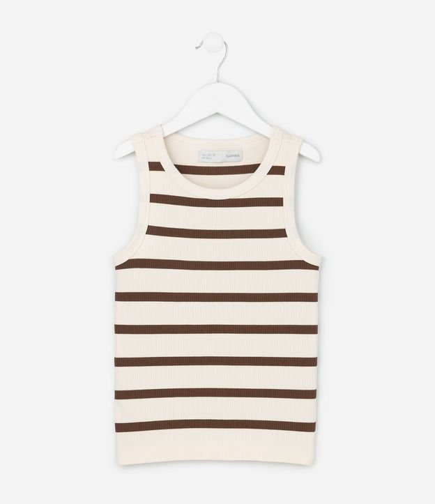 Musculosa Nadador Infantil con Estampa Rayada - Talle 5 a 14 años 2