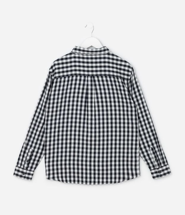 Camisa Infantil con Estampa de Cuadros - Talle 5 a 14 años 3