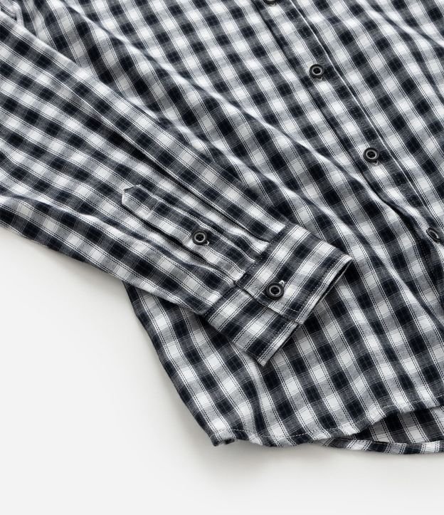 Camisa Infantil con Estampa de Cuadros - Talle 5 a 14 años 5