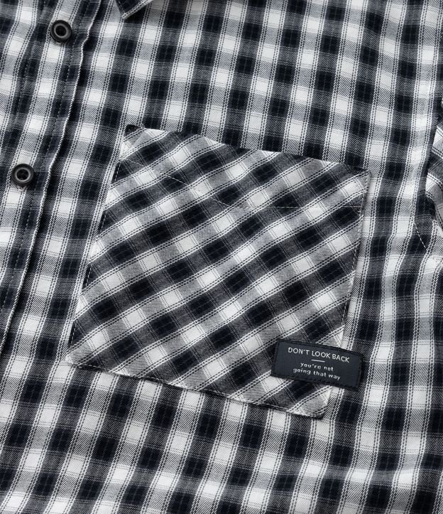 Camisa Infantil con Estampa de Cuadros - Talle 5 a 14 años 6