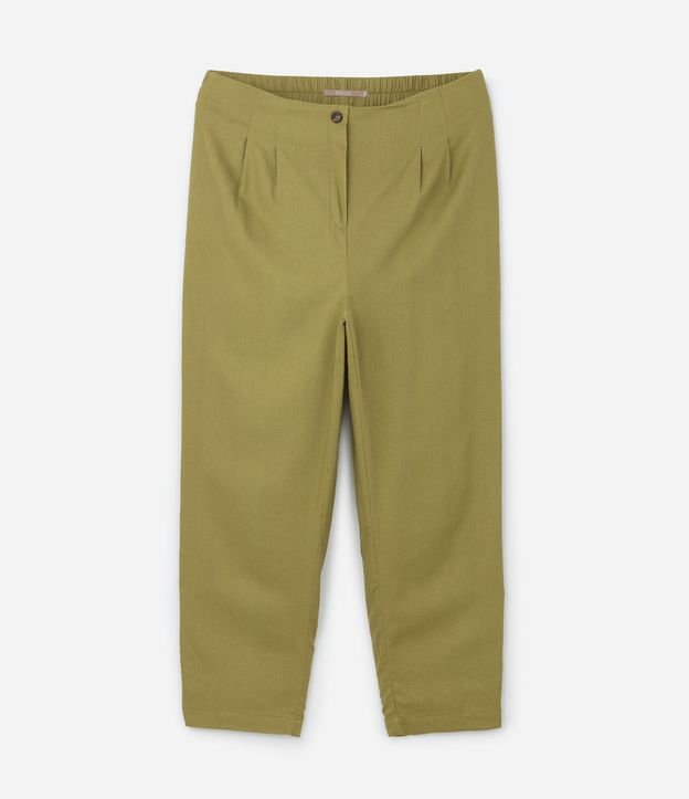Pantalón Carrot en Viscolino con Pliegues Curve & Plus Size 5