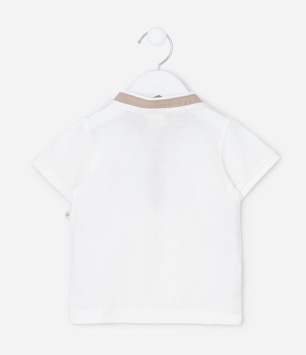 Remera Infantil en Piquet con Escote Henley - Talle 0 a 18 Meses 3