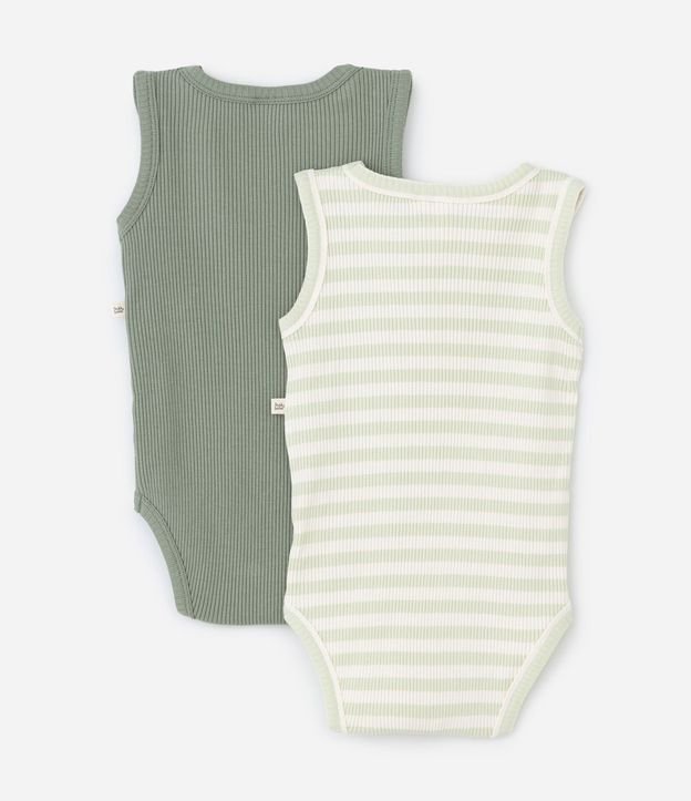 Kit 02 Bodies Infantiles en Rib Canelados - Talle 0 a 18 Meses 2
