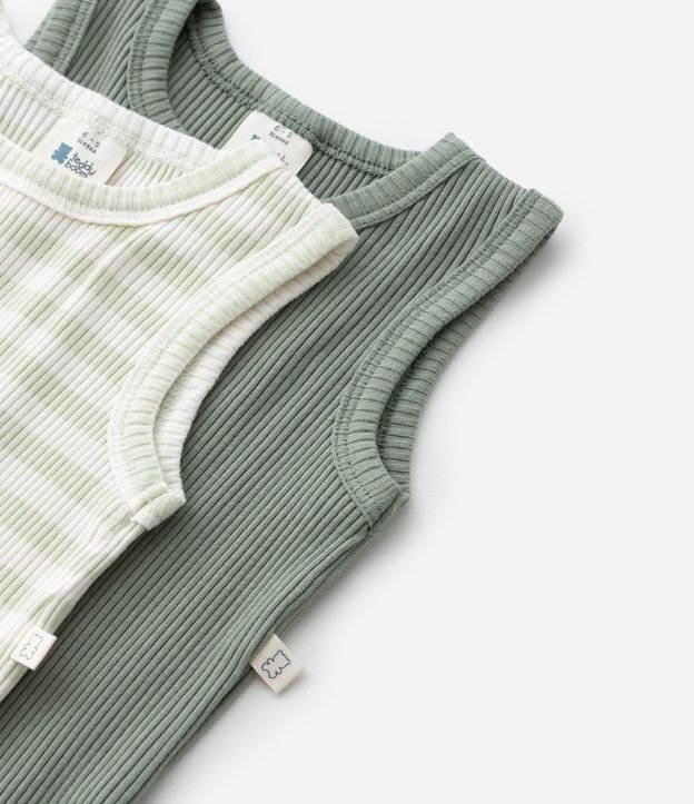 Kit 02 Bodies Infantiles en Rib Canelados - Talle 0 a 18 Meses 8