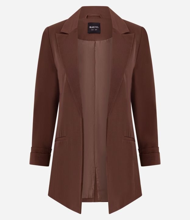 Blazer Oversized Alargado en Sastrería con Pliegues en el Puño 6