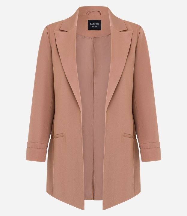 Blazer Oversized Alargado en Sastrería con Pliegues en el Puño 5
