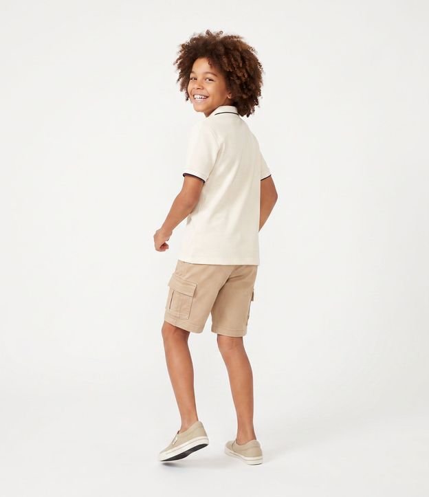 Bermuda Infantil en Sarga Liso con Bolsillos Cargo - Talle 5 a 14 años 9