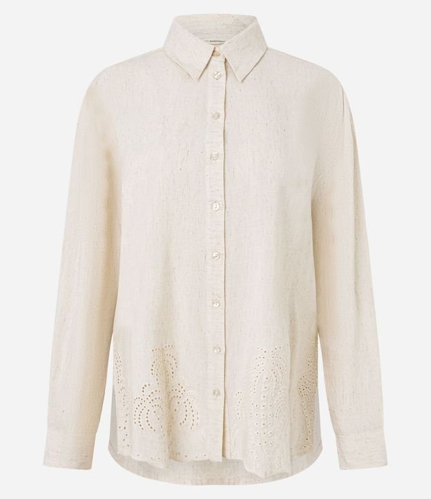Camisa en Viscolino con Laise en la Bajo 6