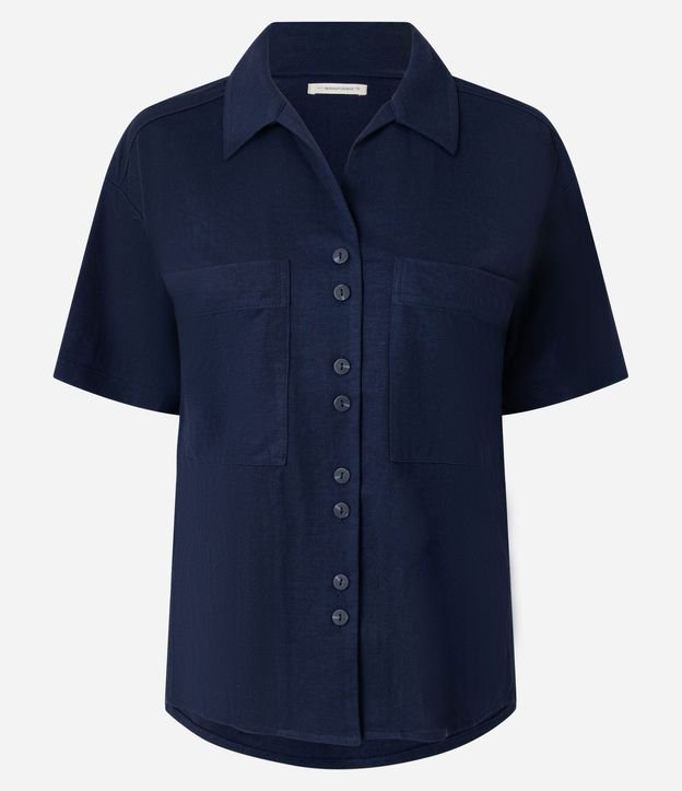 Camisa Texturizada en Orly con Bolsillos y Botones 7