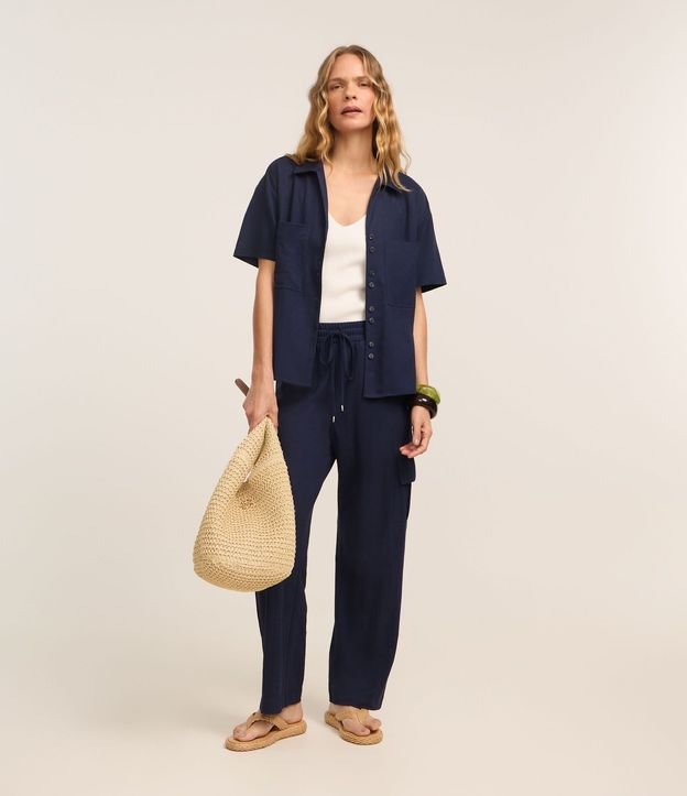 Camisa Texturizada en Orly con Bolsillos y Botones 3
