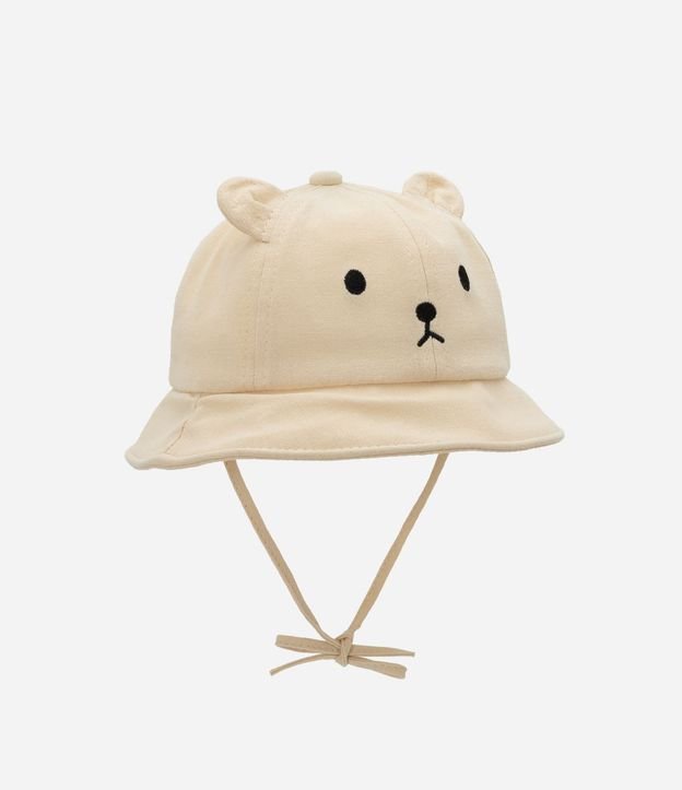 Sombrero Infantil con Bordado Carita de Oso - Talle único 3