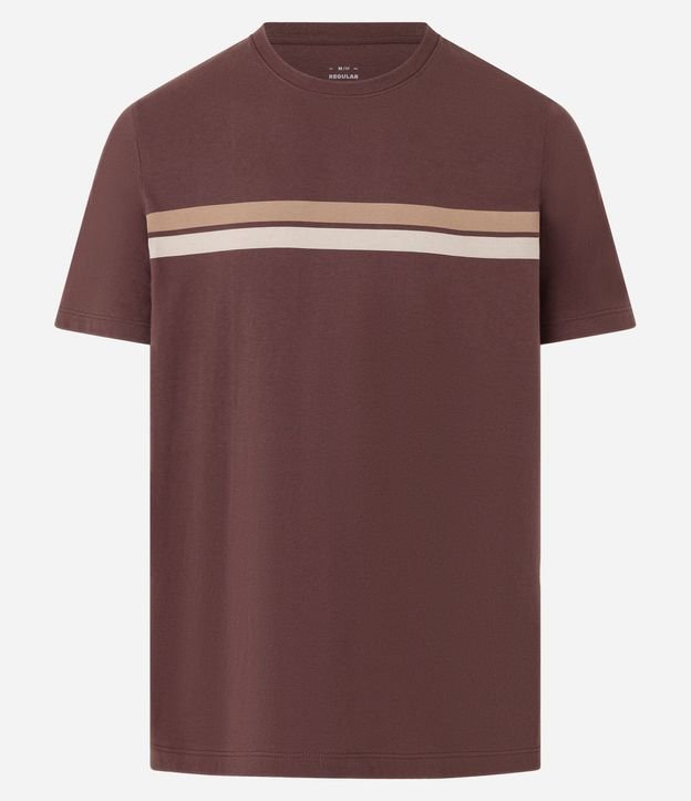 Remera Regular en Algodón con Rayas 6